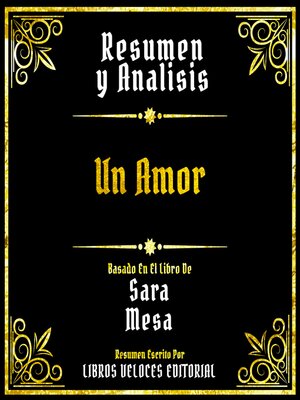 cover image of Resumen Y Analisis--Un Amor